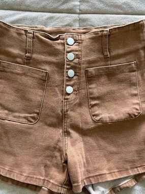 Women’s high waisted shorts - worn once! Soft denim